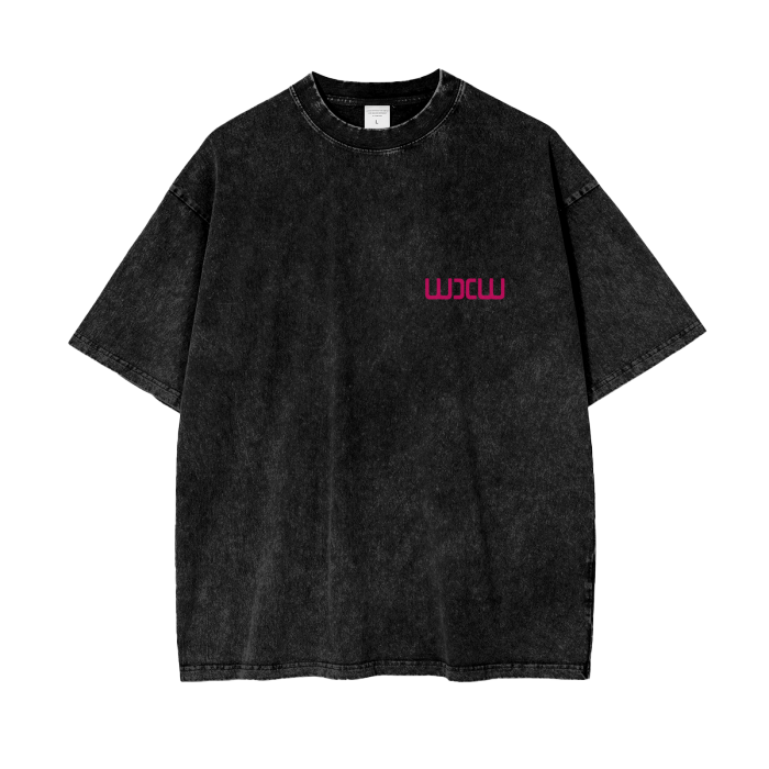 Italian Street Scene Acid Wash T-Shirt