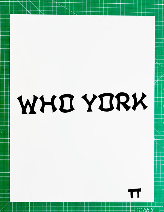 WHO YORK Text Hand drawn series