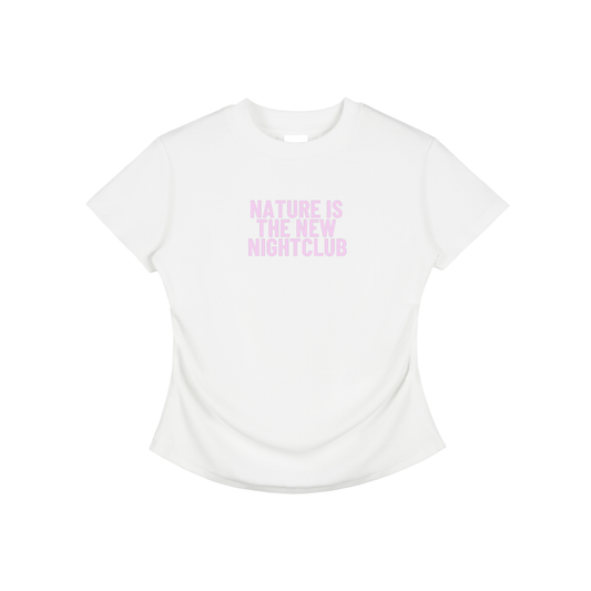 Vintage-Wash Bodycon Cotton T-Shirt