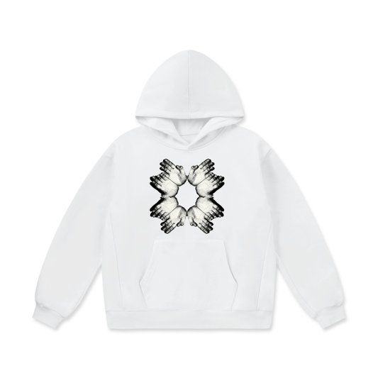 Holding Hands Oversize Heavyweight Fleece Hoodie